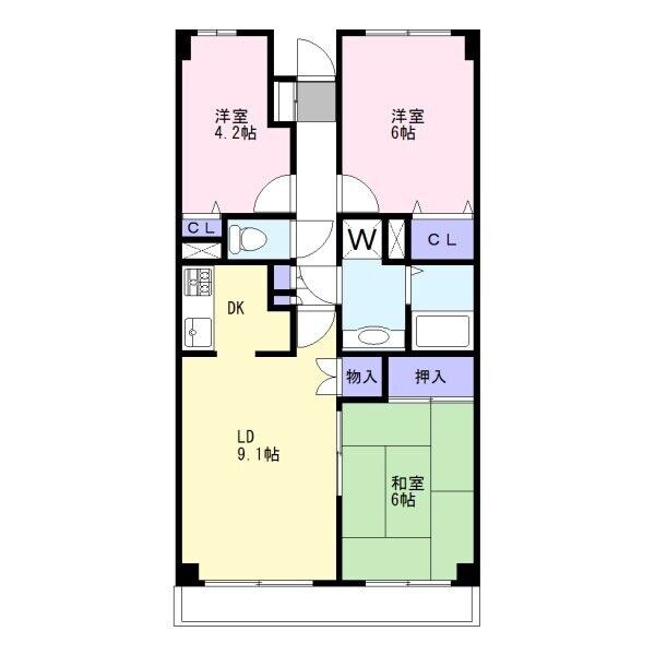 ROYAL RAISIN 103号室 間取り