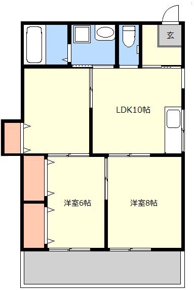 コーポ高勢 間取り図