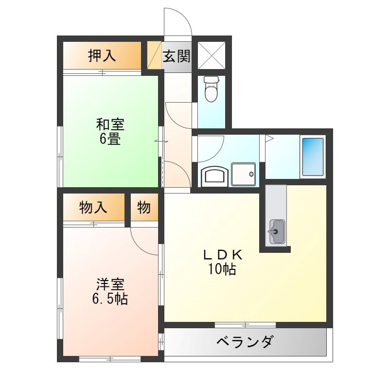江戸屋ハイツ 402号室 間取り
