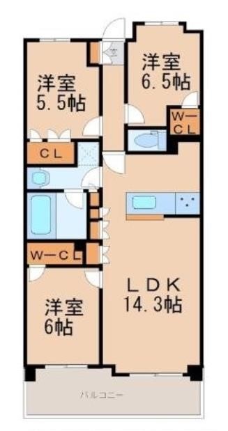 センチュリー宇都宮弐番館 205号室 間取り