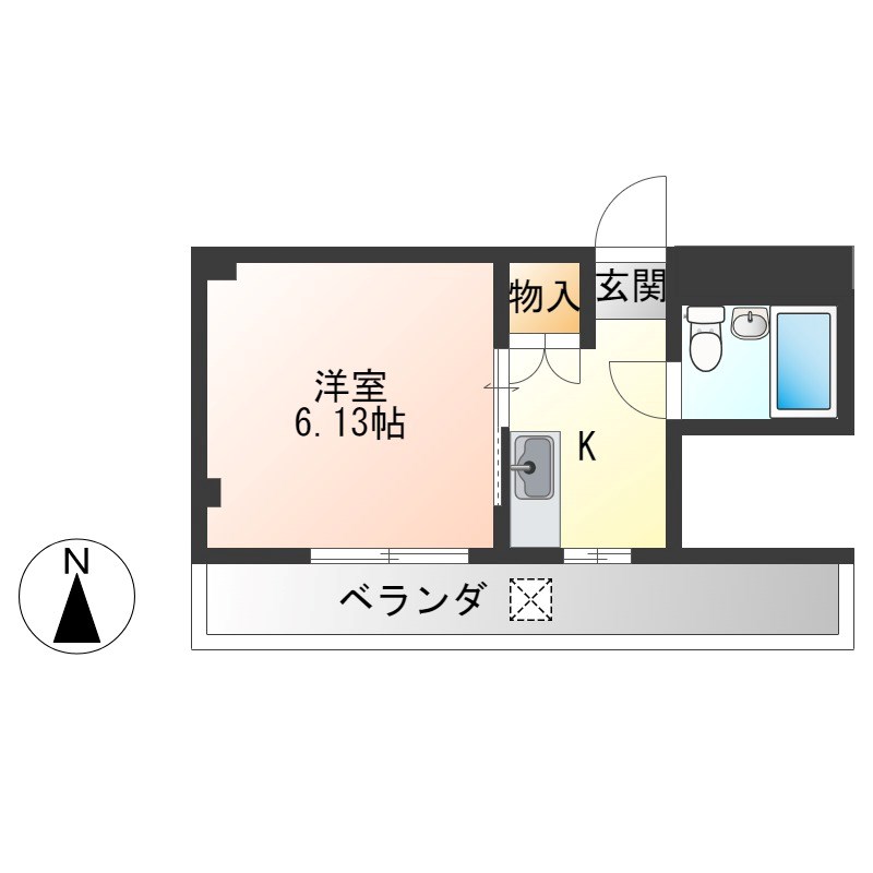 OMレジデンス宇都宮  202号室 間取り