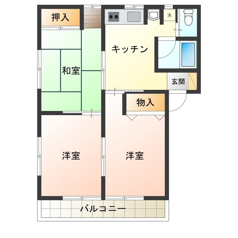 イーストヒルⅠ 203号室 間取り