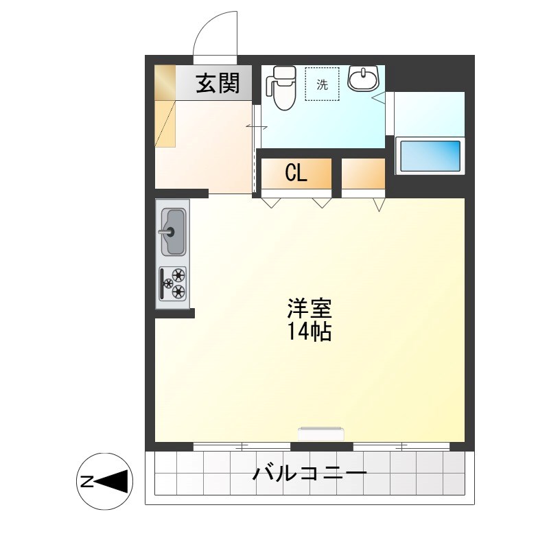 フロンティア 105号室 間取り