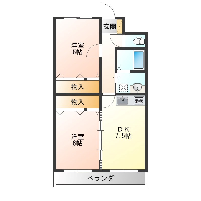 ハイツパルソー 207号室 間取り