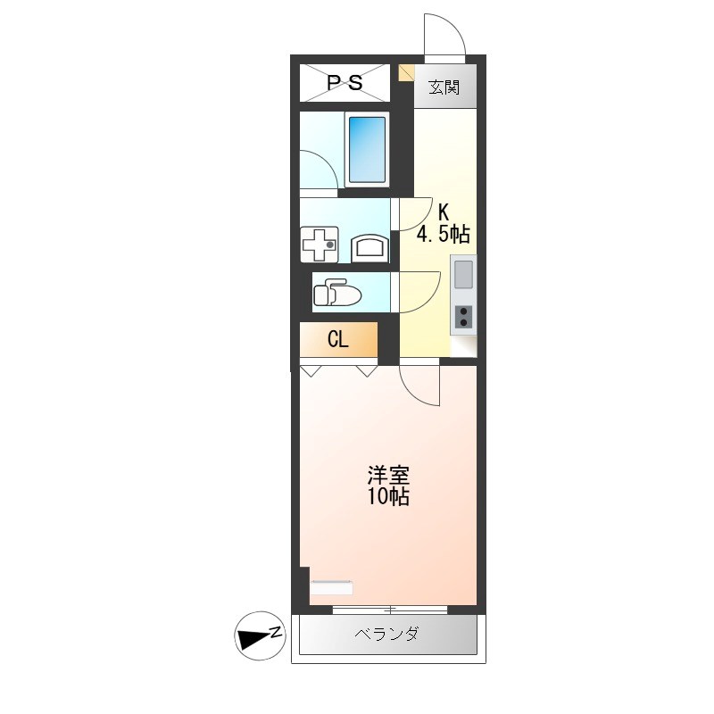 ロイヤル金信Ⅳ 202号室 間取り