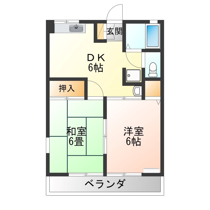 グリーンフラットB 間取り図