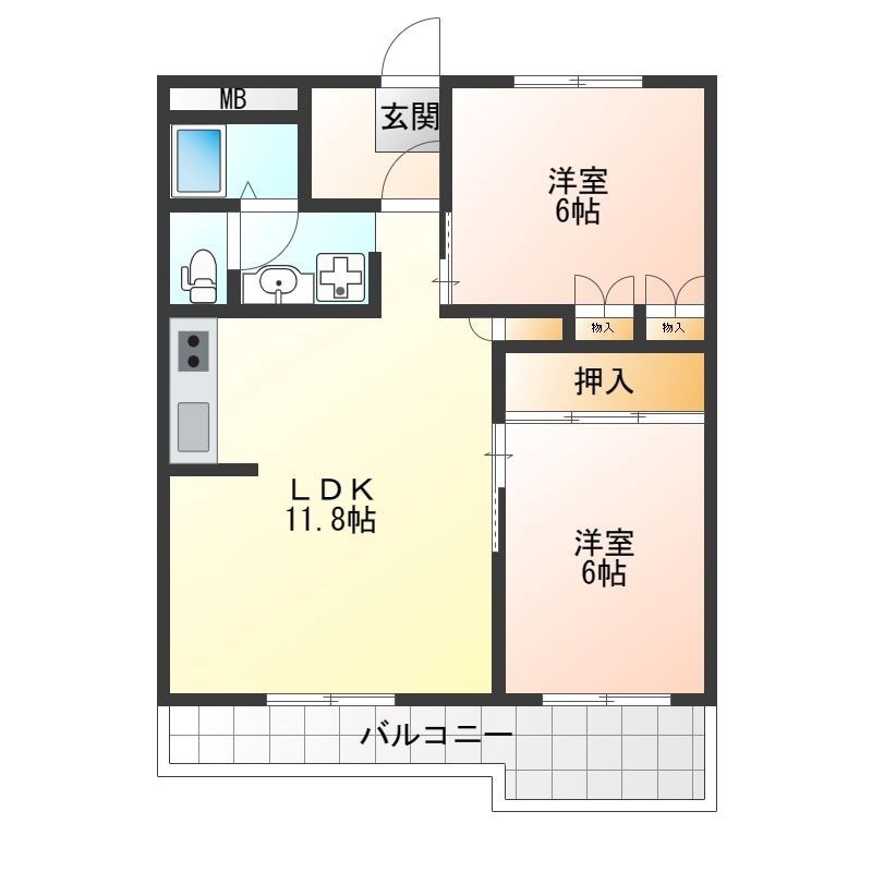 宇都宮昭和ビルⅢ 304号室 間取り