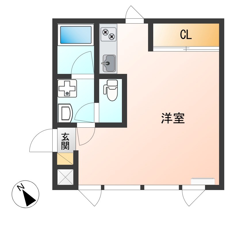 A-1Square W23号室 間取り