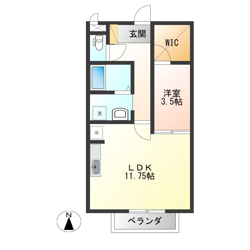Bステージ　C 202号室 間取り