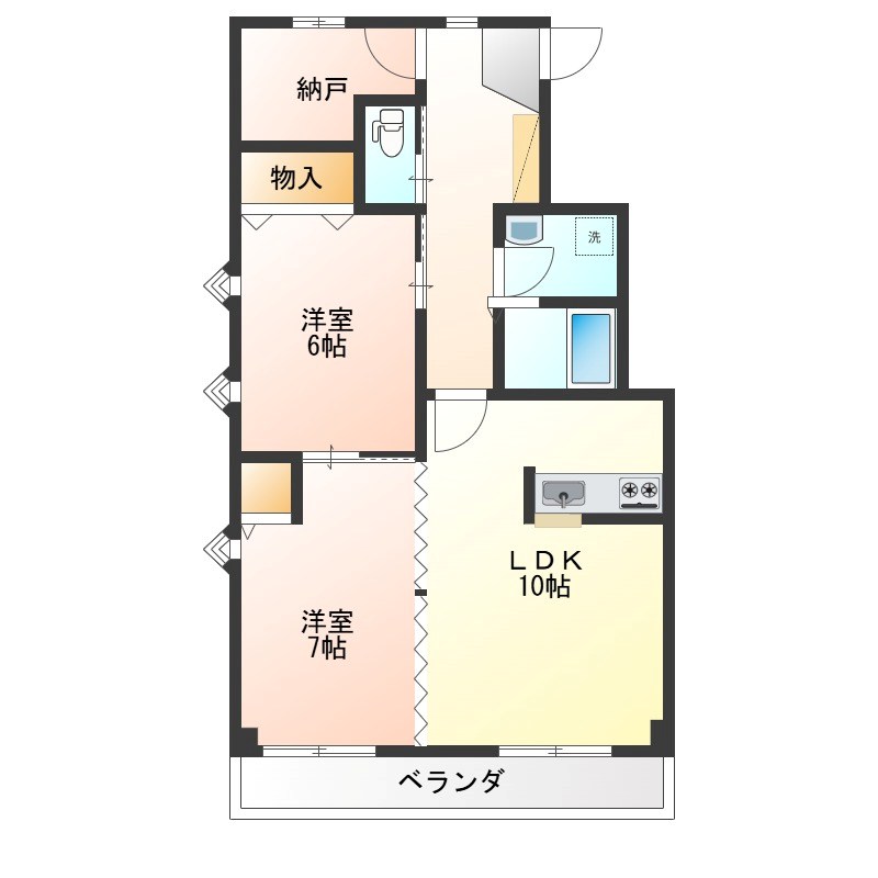 優泰佳ガーデンコート E-501号室 間取り