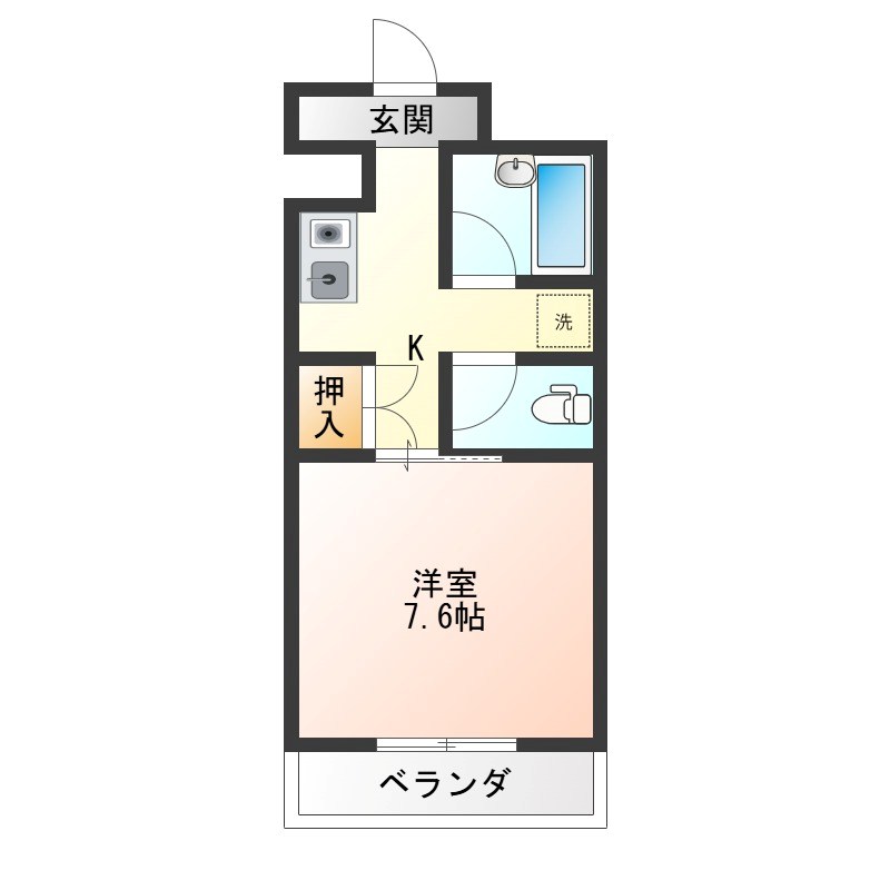 久保井マンション 406号室 間取り