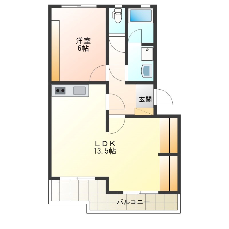 YNSハイツ 205号室 間取り
