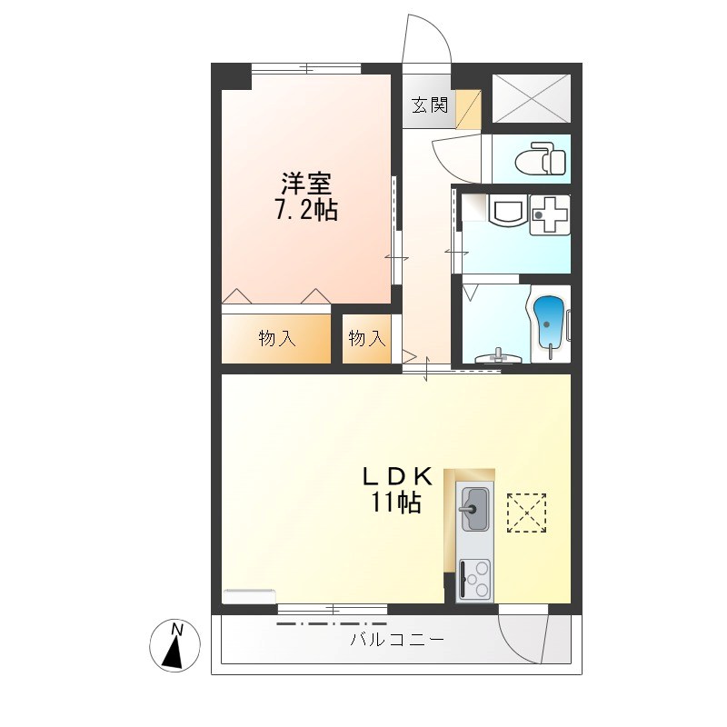 ルミエール鶴田 間取り