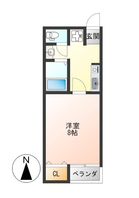 アローステートⅡ 302号室 間取り