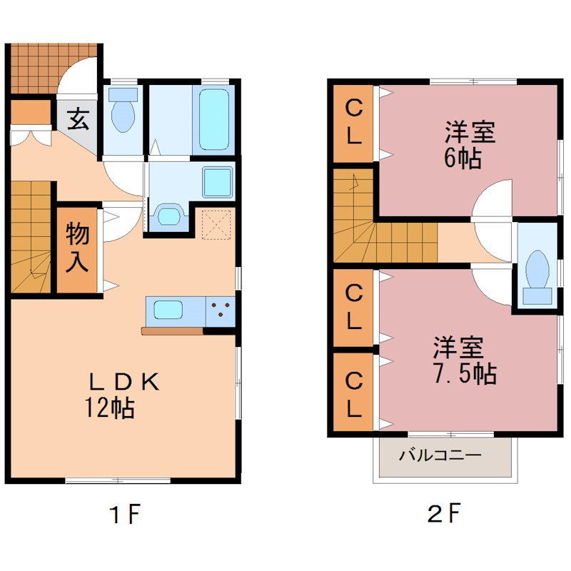 フレアージュツルタ 101号室 間取り