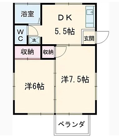 コーポマスブチF 202号室 間取り