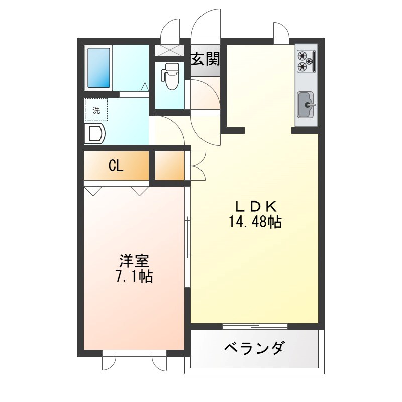 クラウドヒルズ 305号室 間取り