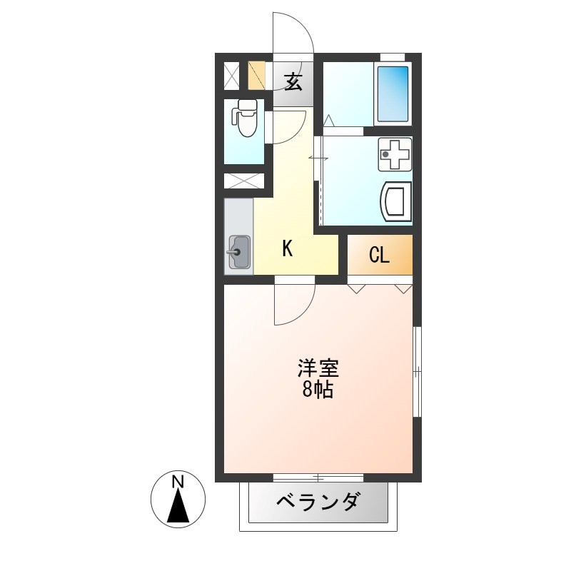 アバンス山和 101号室 間取り