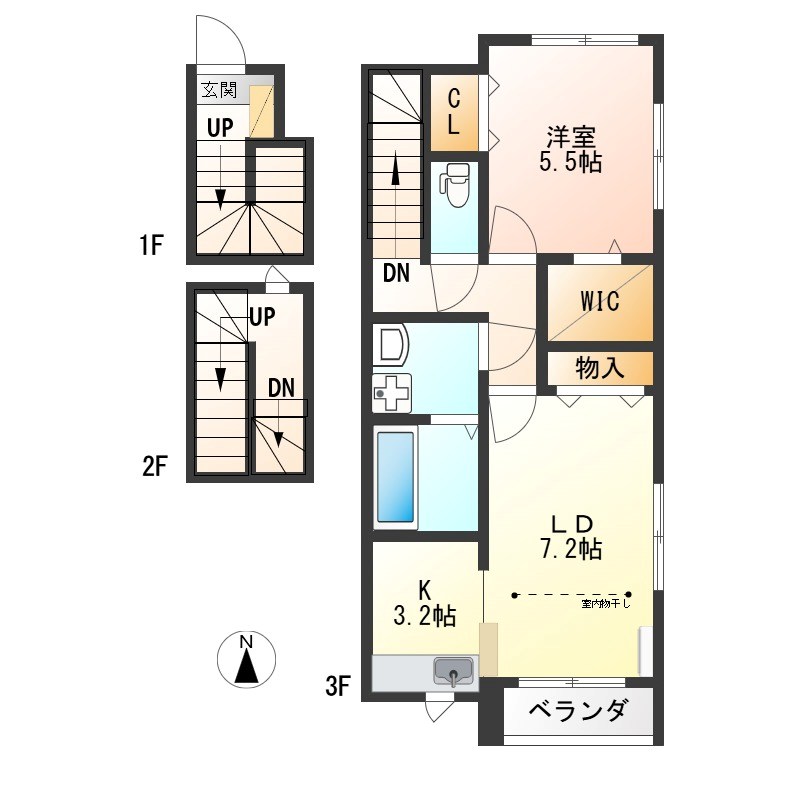 StarSweet 7th 301号室 間取り