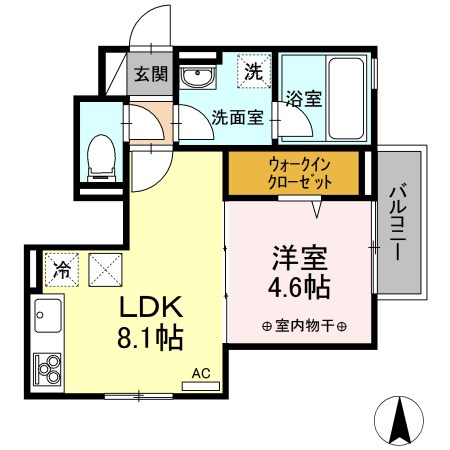 グラサージュ 101号室 間取り