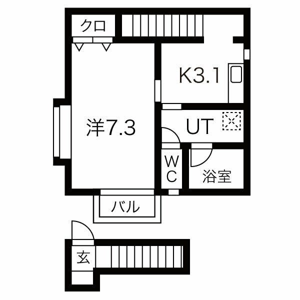 ジュエリーGミサワ 201号室 間取り
