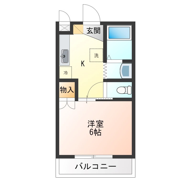 チーズコート 202号室 間取り