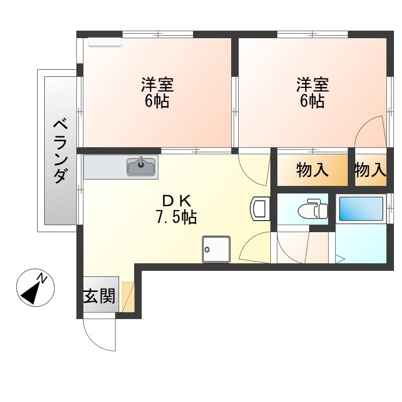 イーストハイツ 間取り