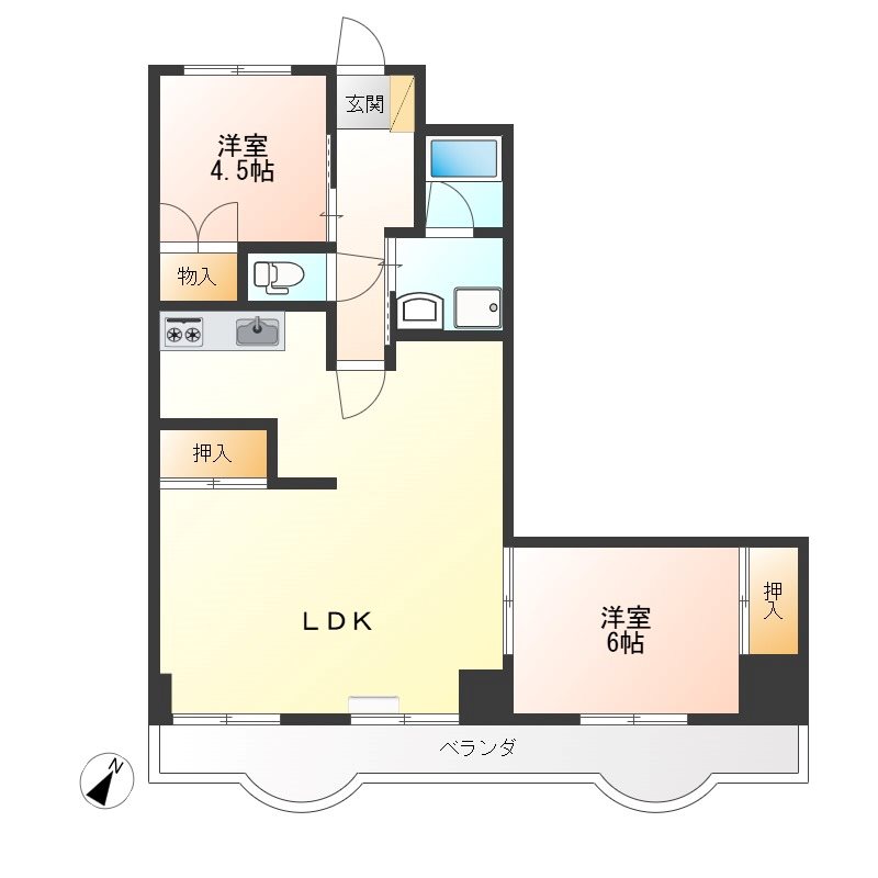 コンフォートヴィラⅠ 405号室 間取り