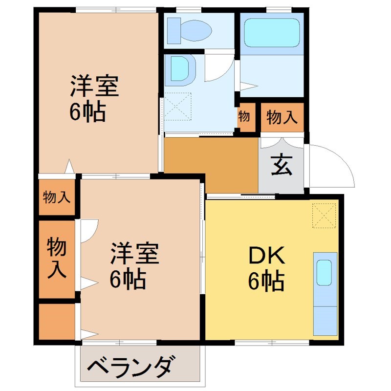 グリムハウスA棟 202号室 間取り