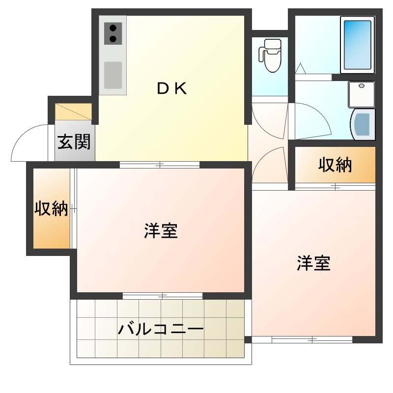 岩木ハイツ   303号室 間取り