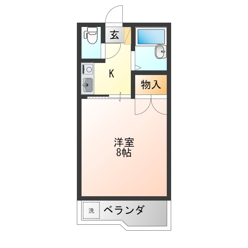 峰ヶ丘ハイツ 303号室 間取り