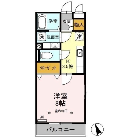 アネシス城北 Ｃ 203号室 間取り