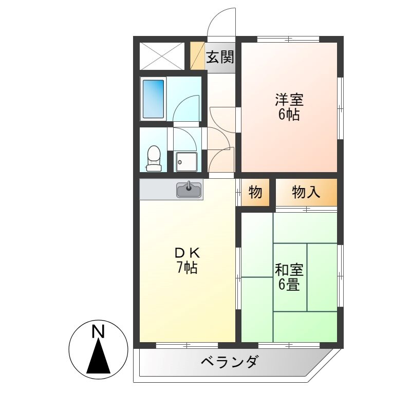 レジデンス滝の原 301号室 間取り
