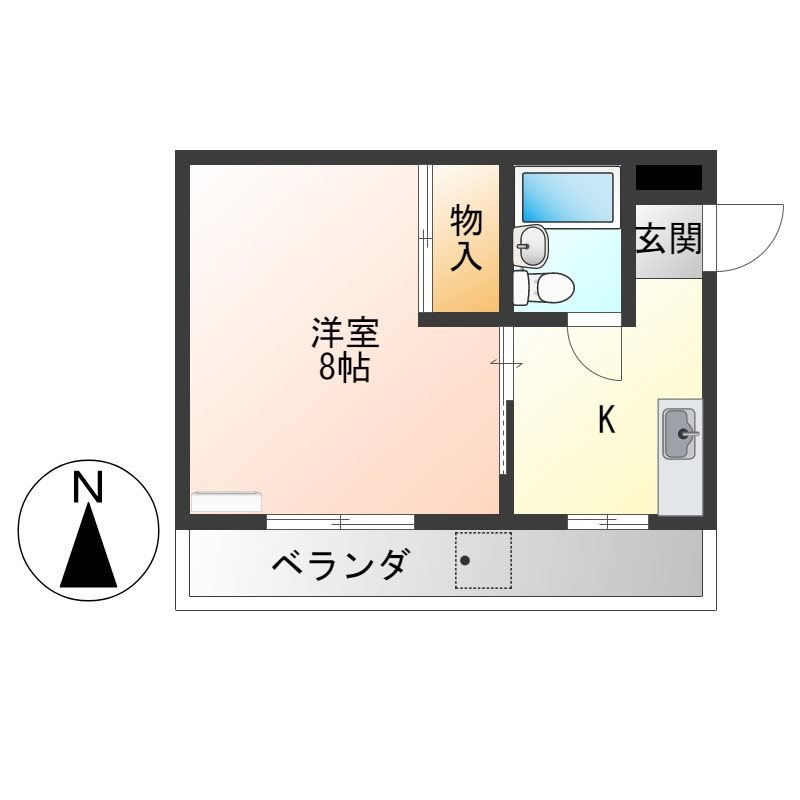 OMレジデンス宇都宮 206号室 間取り