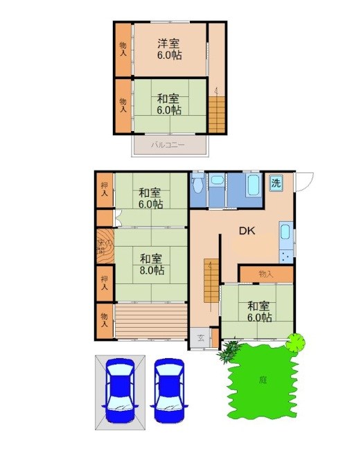 元今泉１丁目貸家 間取り