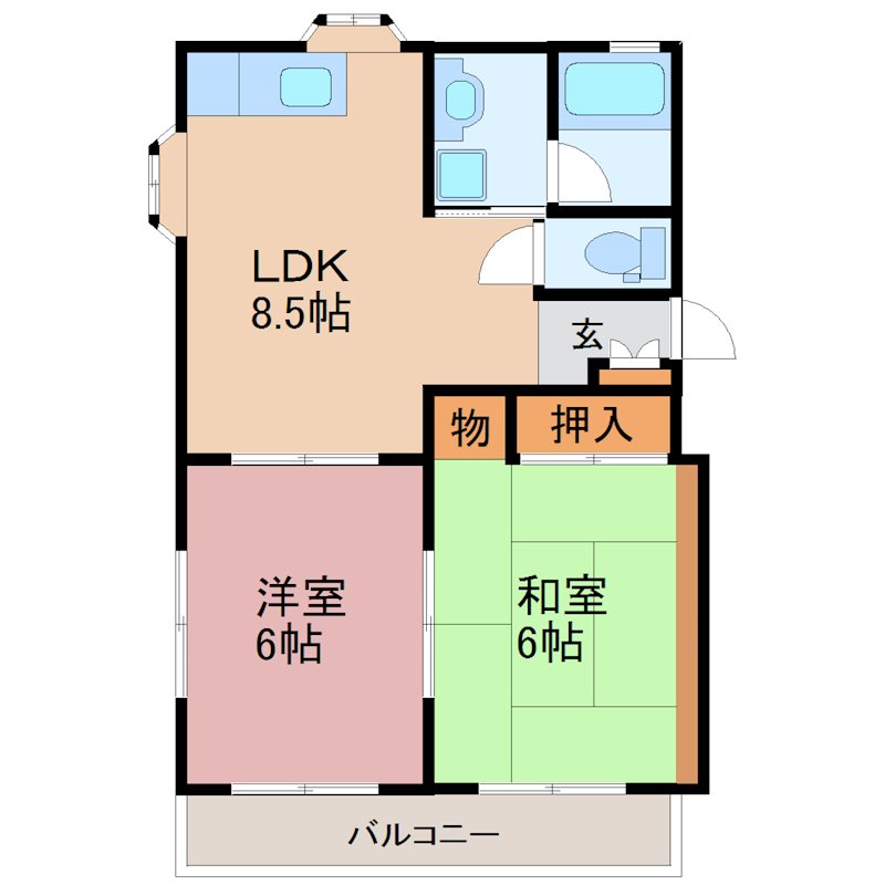 さくらコーポ3 202号室 間取り