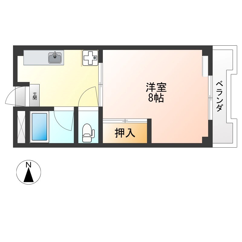 タカヲイン 205号室 間取り