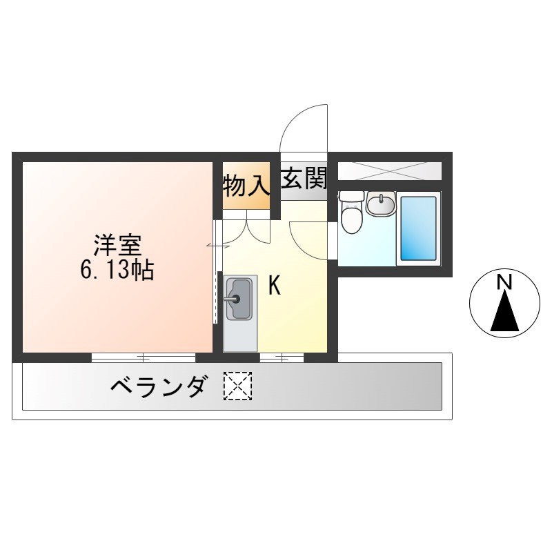 OMレジデンス宇都宮 205号室 間取り