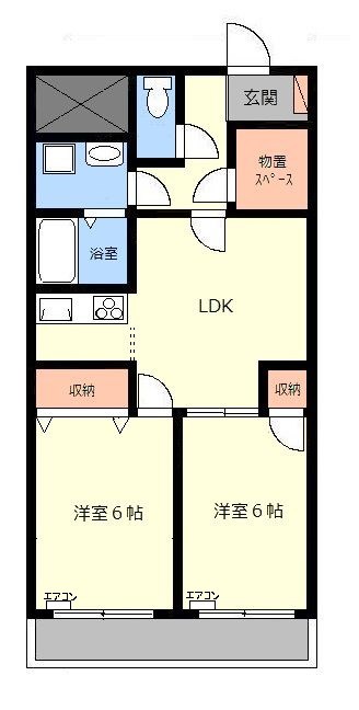 南晒屋コーポ 407号室 間取り