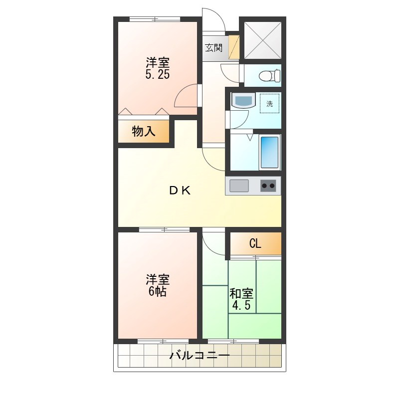 南晒屋コーポ 505号室 間取り