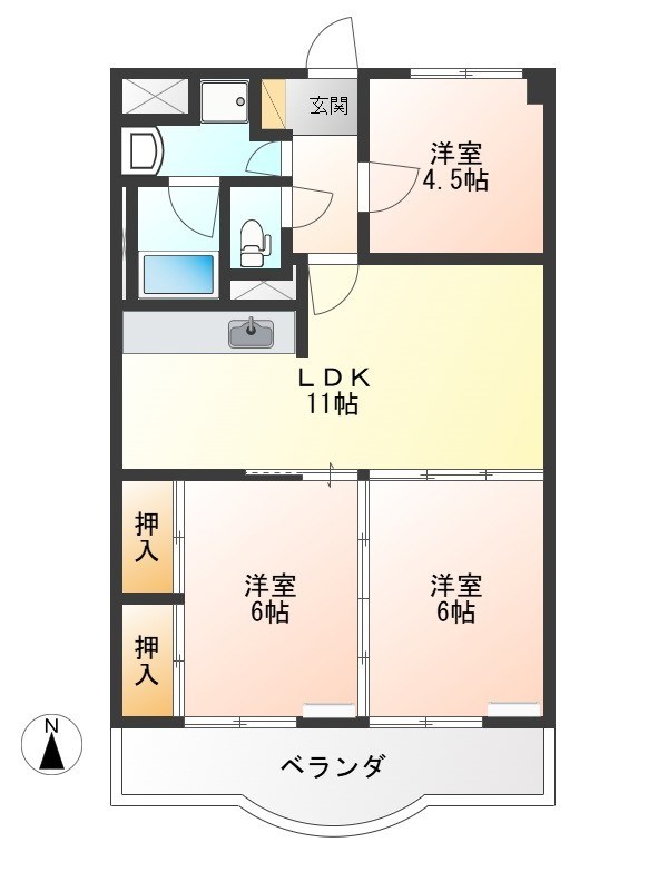 NARABU六番館 間取り