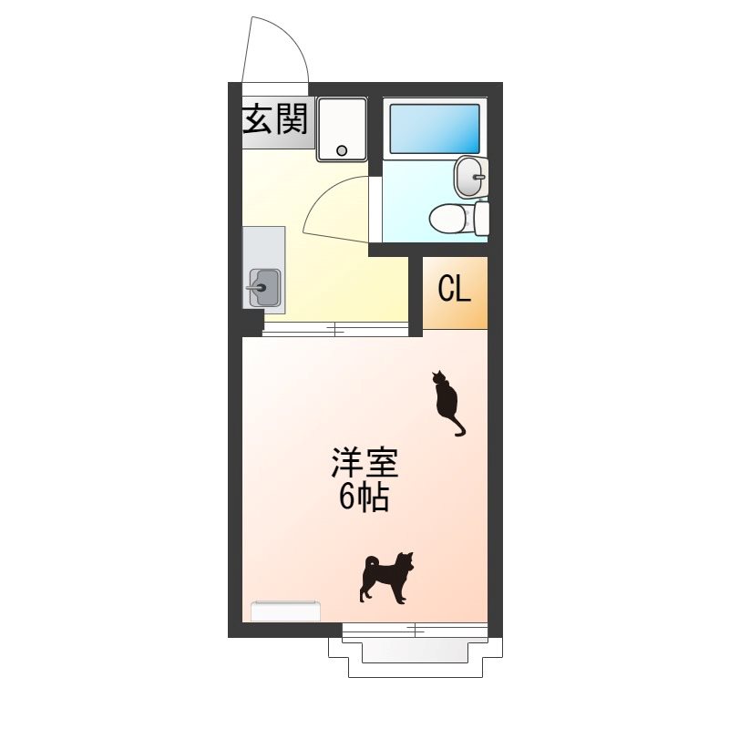 津田ハイツⅠ 203号室 間取り