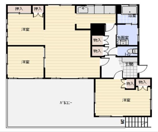 北一の沢町・村上一般住宅 間取り