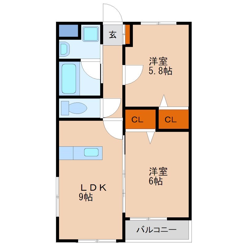 アンヴィラージュⅠ  303号室 間取り