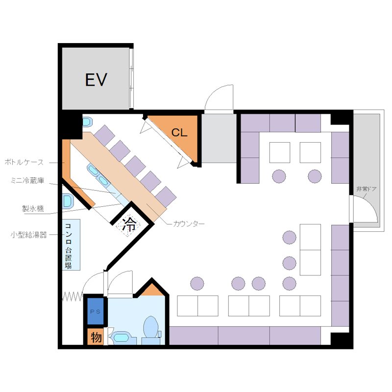 マホロバビル　Ｄ館 5Ｆ号室 間取り