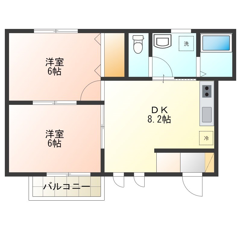 けやきハウス 101号室 間取り