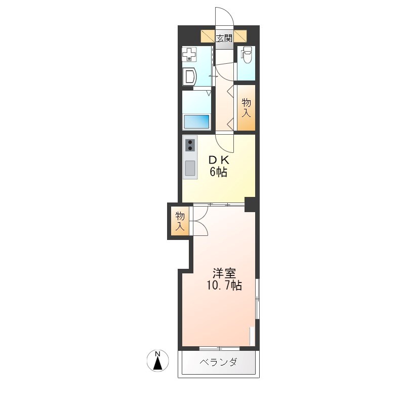 ラベニール 313号室 間取り