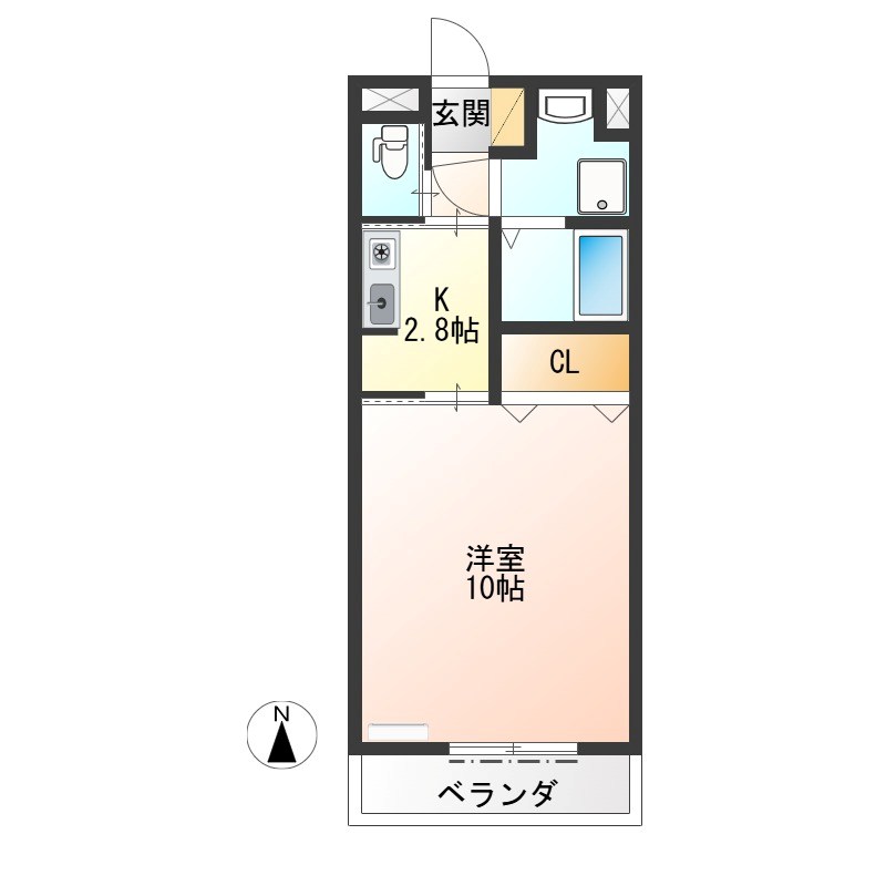 グリーンシャトリエⅡ 302号室 間取り