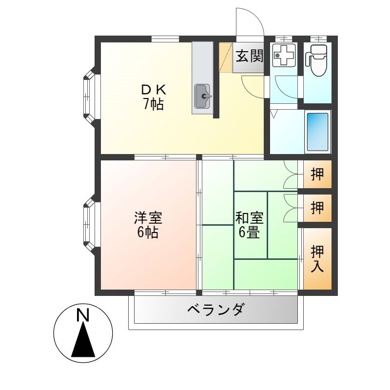 メゾンリーベA C号室 間取り