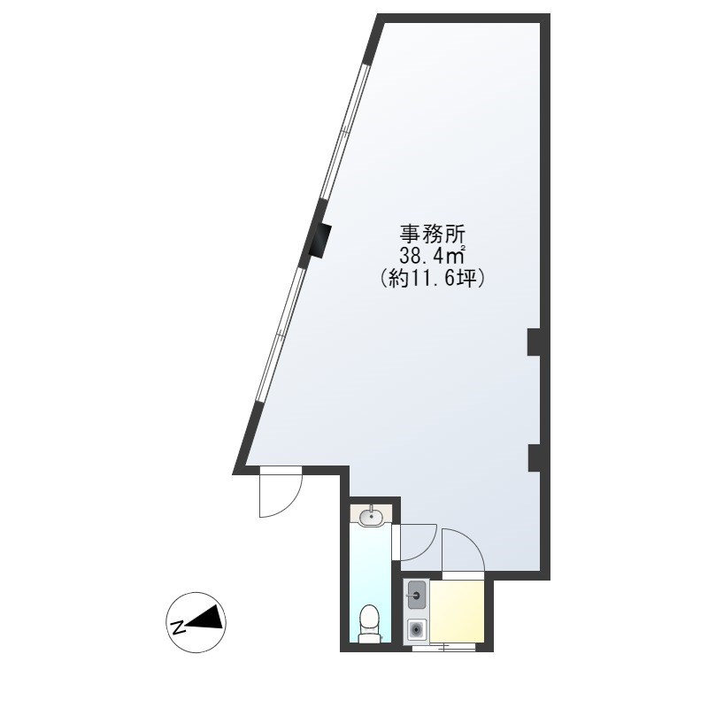 セントラル5 1F号室 間取り
